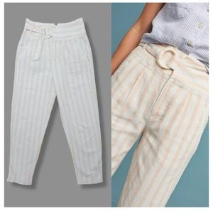 Anthropologie Oasis Striped Linen Blend Pant